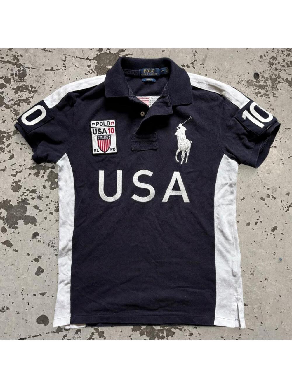 Mens Polo Ralph Lauren USA Polo Rugby Shirt SIze S